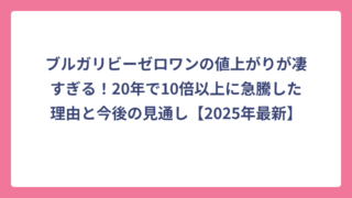 ブルガリビーゼロワンの値上がりが凄すぎる！20年で10倍以上に急騰した理由と今後の見通し【2025年最新】
