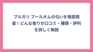 ブルガリ プールオムの匂いを徹底調査！どんな香りか口コミ・種類・評判を詳しく解説