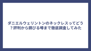 ダニエルウェリントンのネックレスってどう?評判から錆びる噂まで徹底調査してみた